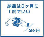 納品は３ヶ月に１度でいい